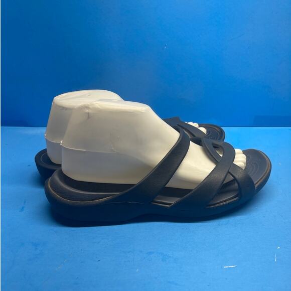 Crocs Women’s Iconic Spa Pool Slides Comfort Sandals Strappy Slip On Blue 10 - Picture 4 of 10